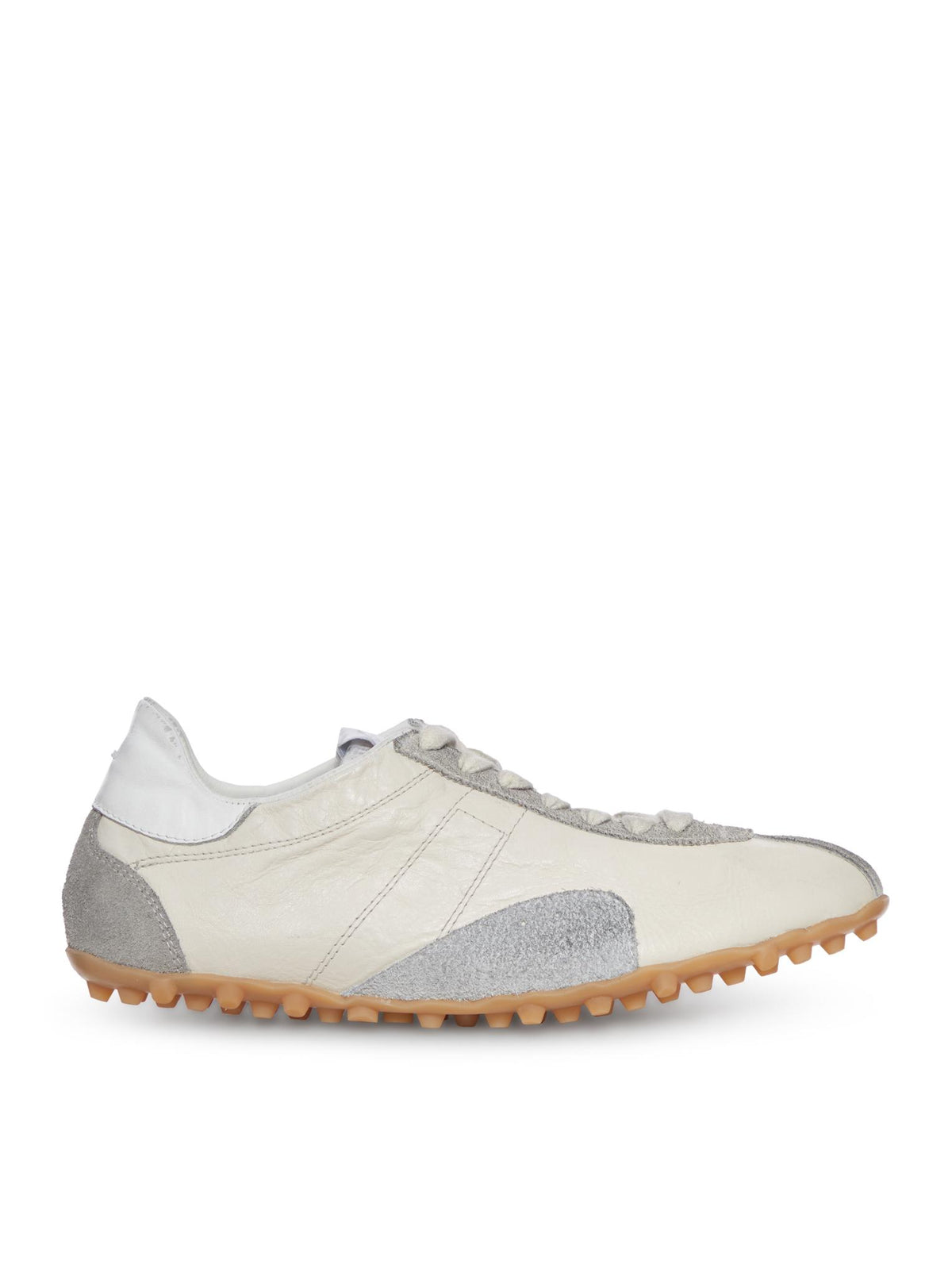 Maison Margiela Cream White Grey Low Top Sneakers