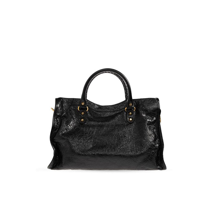 BALENCIAGA Le City Medium Tote Bag Black Leather Handbag