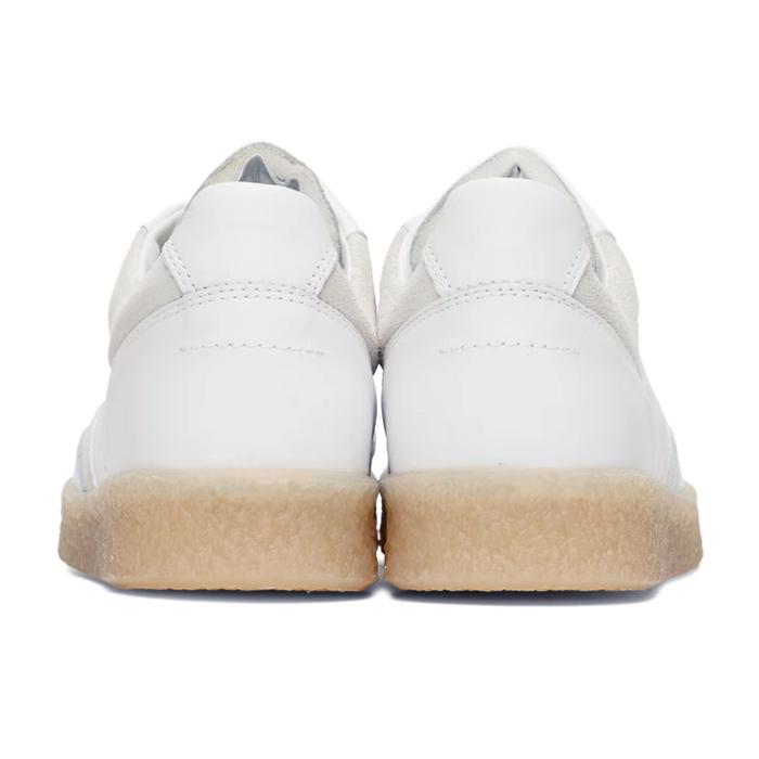 Maison Margiela White Leather Low Top Sneakers