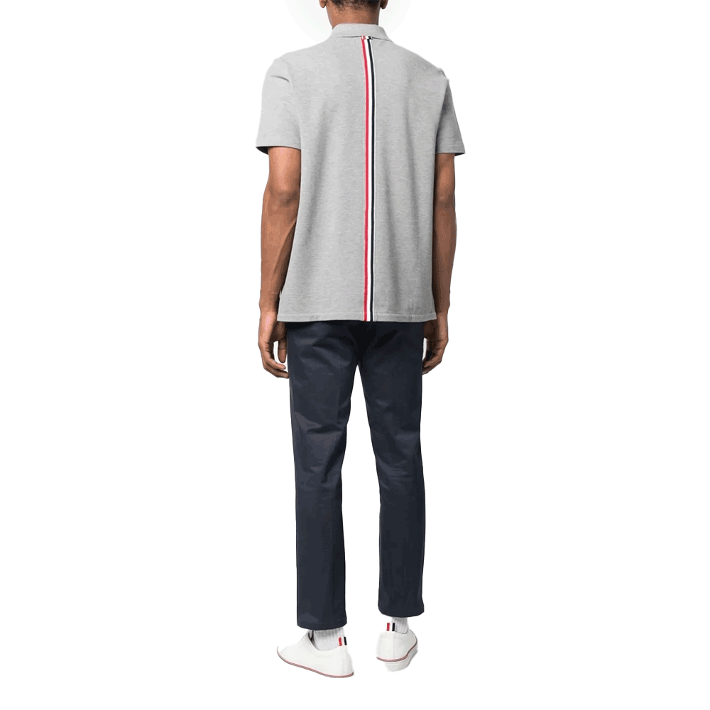THOM BROWNE Center Back Stripe Polo Collar Men’s Short Sleeve T-Shirt