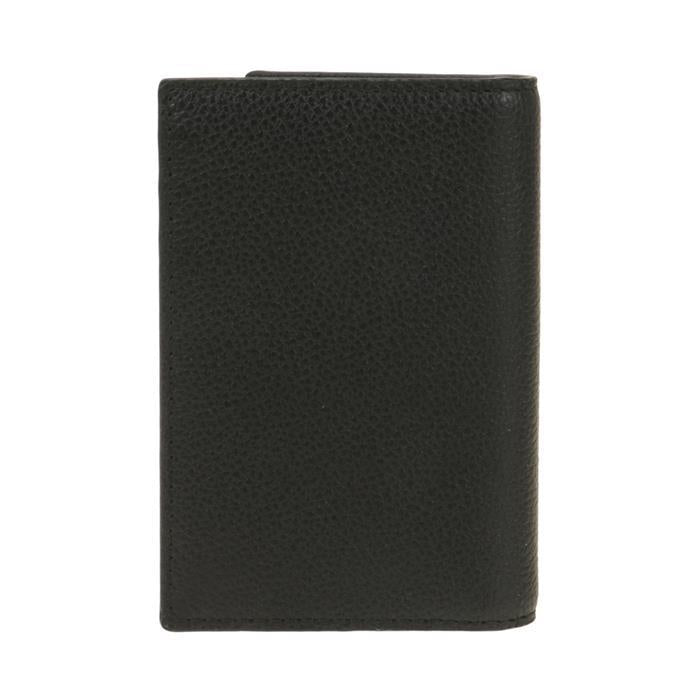 PRADA Vitello Leather Card Holder Black Wallet