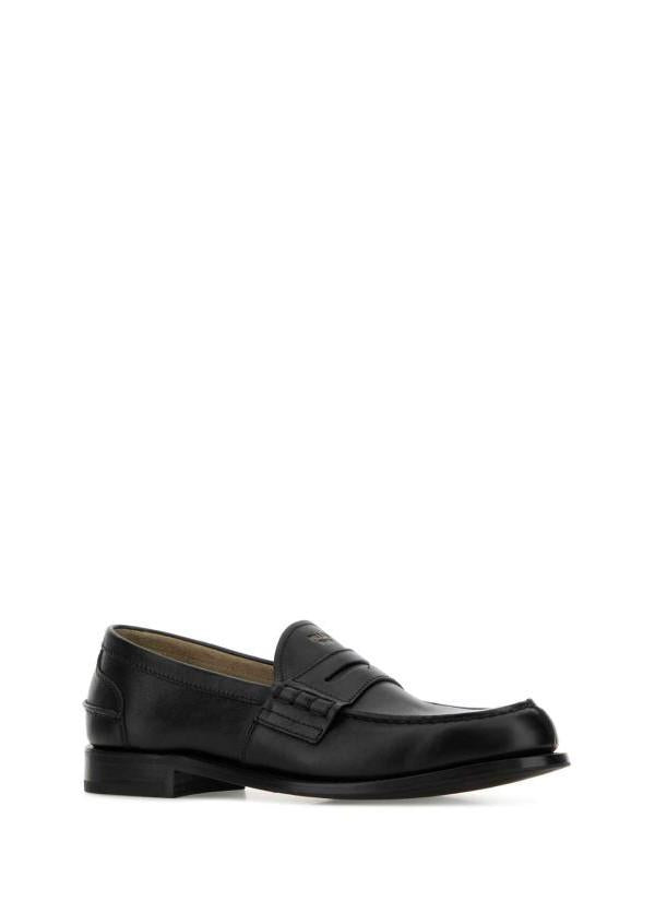 PRADA Lettering Logo Leather Loafers for Men 2DB238 UZE F0002