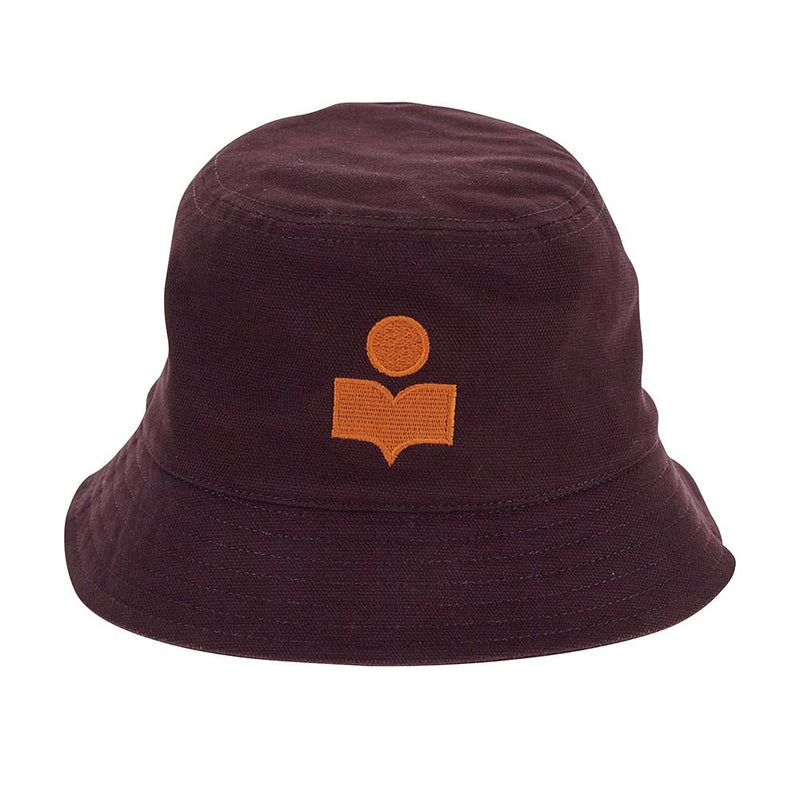 Isabel Marant HALEY Embroidered Bucket Hat Plum