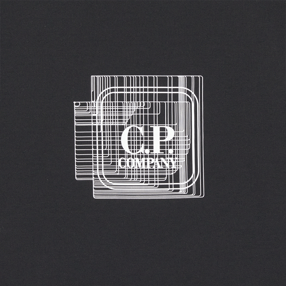 CP Company Graphic Black Short Sleeve T-Shirt 18CLTS047A