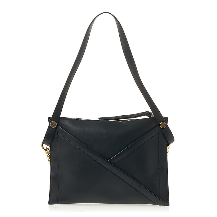 Mulberry M Zip Shoulder Bag Black Leather Women’s Shoulder Bag