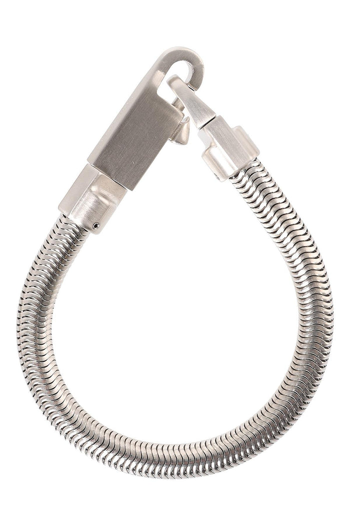 Rick Owens Snake Bracelet Silver-Tone Unisex Jewelry