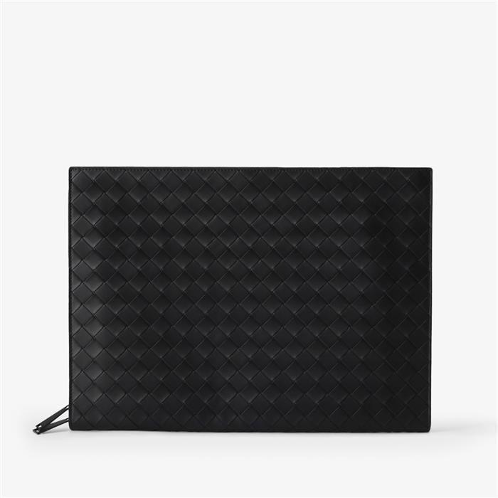 Bottega Veneta Intrecciato Leather Clutch Bag Brown