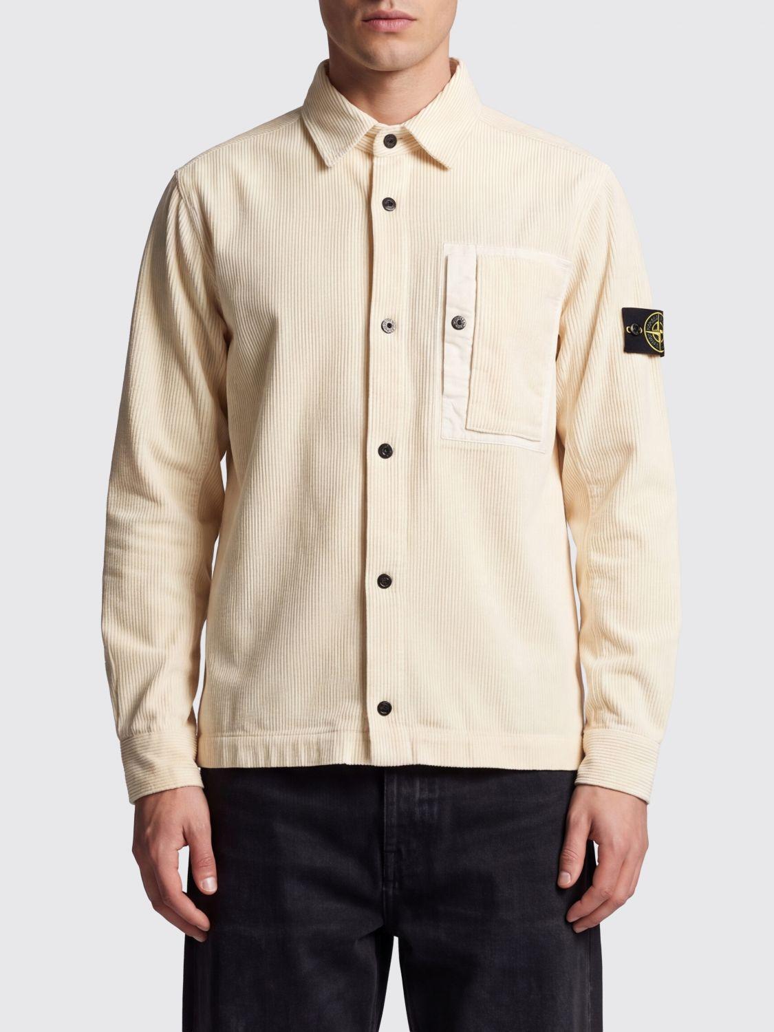 STONE ISLAND Long Sleeve Shirt Navy Cotton Men