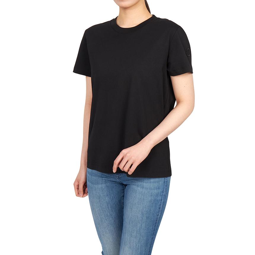 Moncler Women’s Short Sleeve T-Shirt Black Cotton