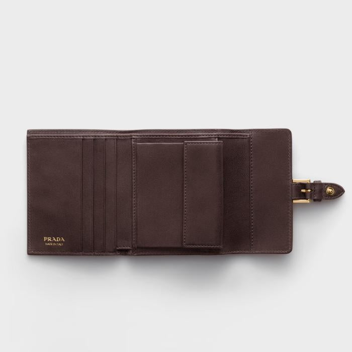PRADA Siena Nappa Leather Compact Wallet