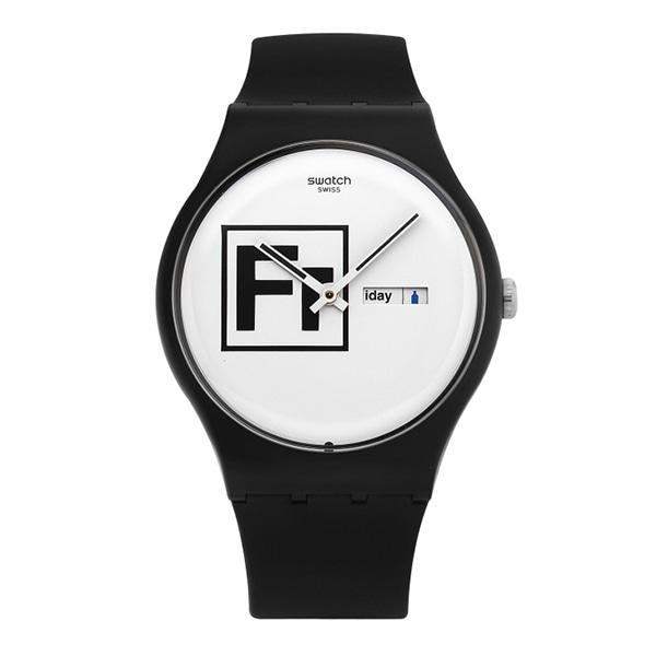 Swatch Black New Gent FRITZ Rubber Men’s Watch
