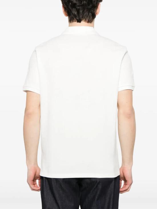 Moncler Cotton Logo Polo Shirt for Men 8A00012 89A16 034 WHITE DOM