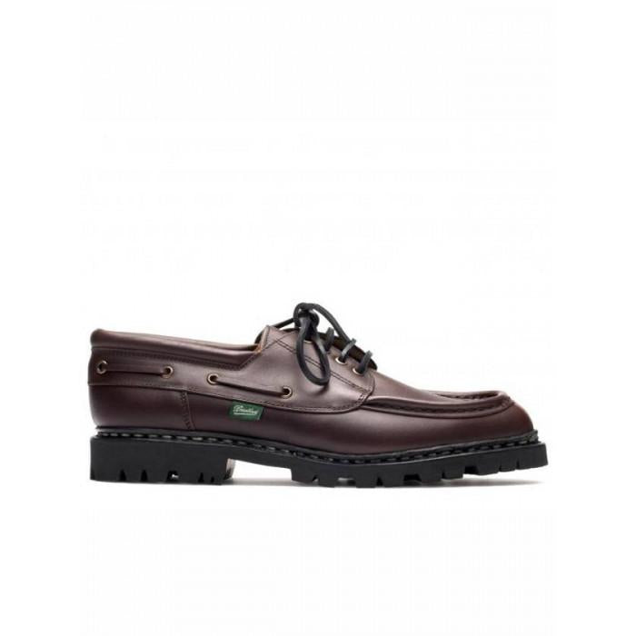 PARABOOT Chimey Lis Ebony Leather Derby Shoes