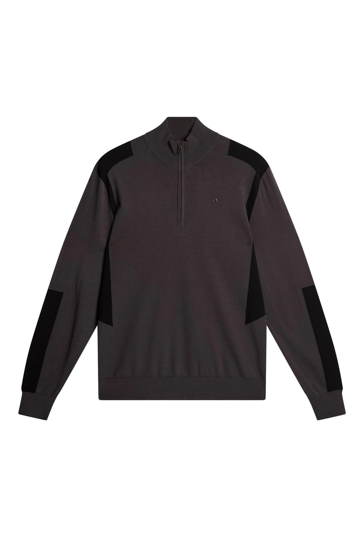 J LINDEBERG Men’s Golf Knit Zip-Up Sweater Asphalt