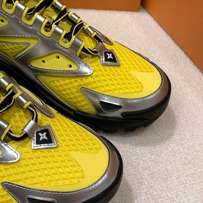 Louis Vuitton Yellow Silver Runner Low-Top Sneakers for Men