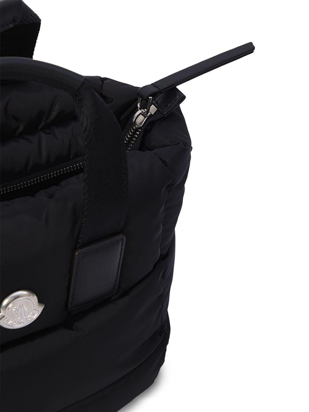 Moncler Black Nylon Shoulder Tote Bag