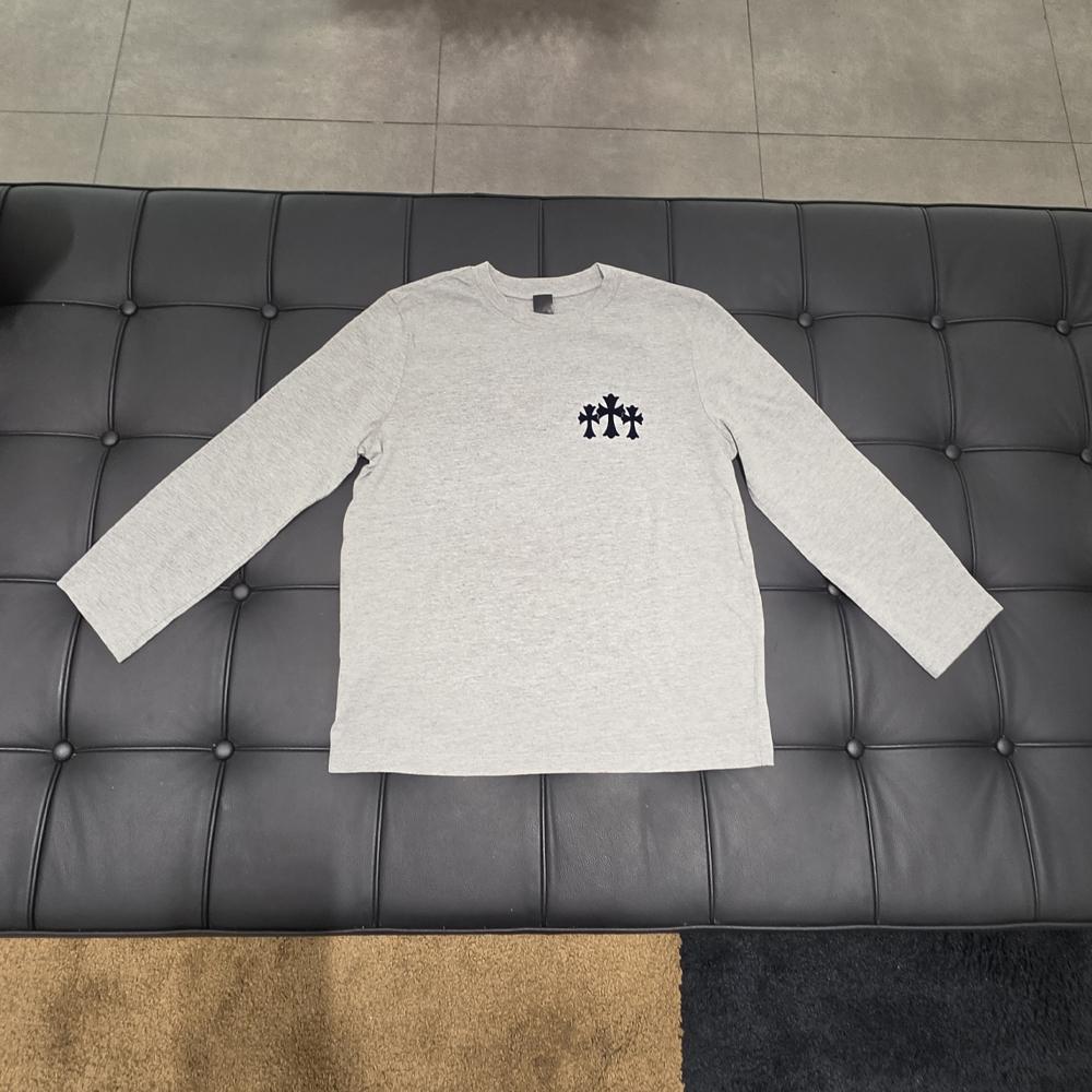 Chrome Hearts Cemetery Long Sleeve T-Shirt Gray