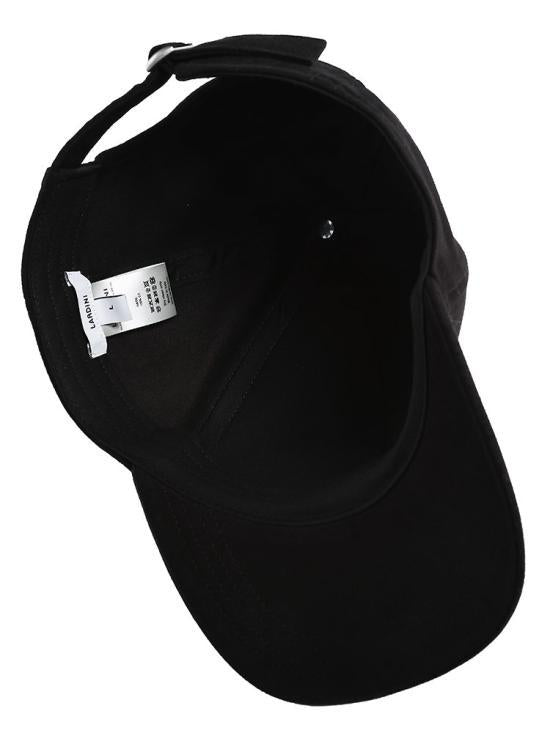 LARDINI Logo Cotton Baseball Cap for Men IVHAT48IV63306999 BLACK DOM
