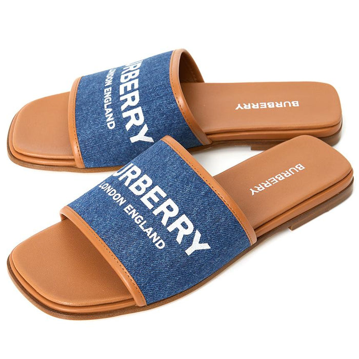 BURBERRY Women's Denim Slide Sandals