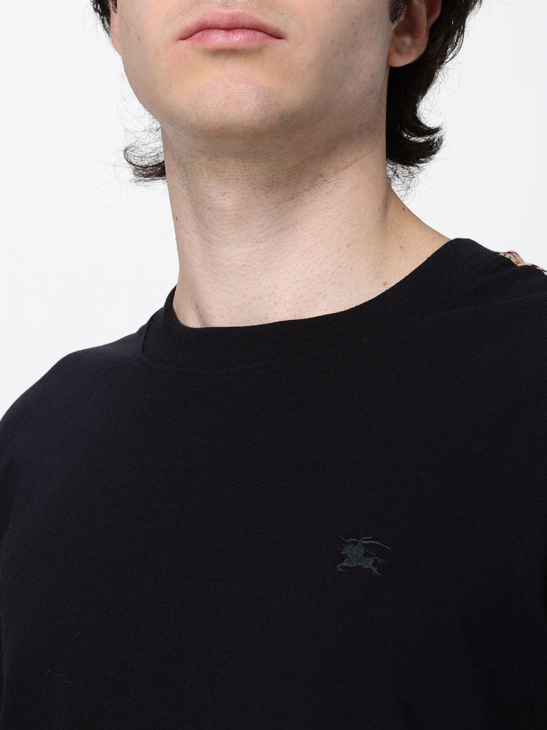 BURBERRY Short Sleeve T-Shirt Men’s Cotton Crewneck Black
