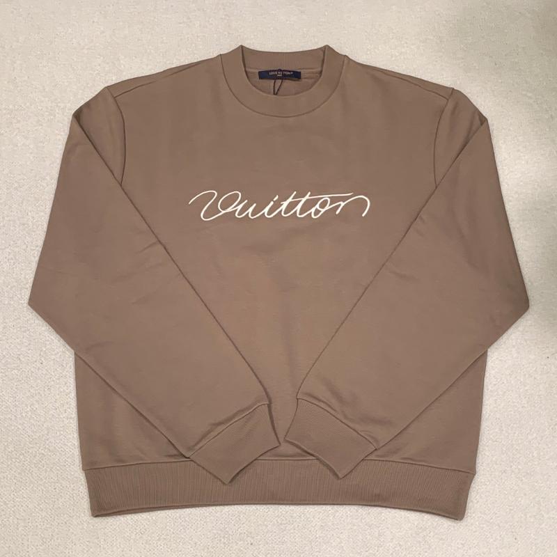 Louis Vuitton Pharrell Williams Embroidered Cotton Crewneck Sweatshirt Brown
