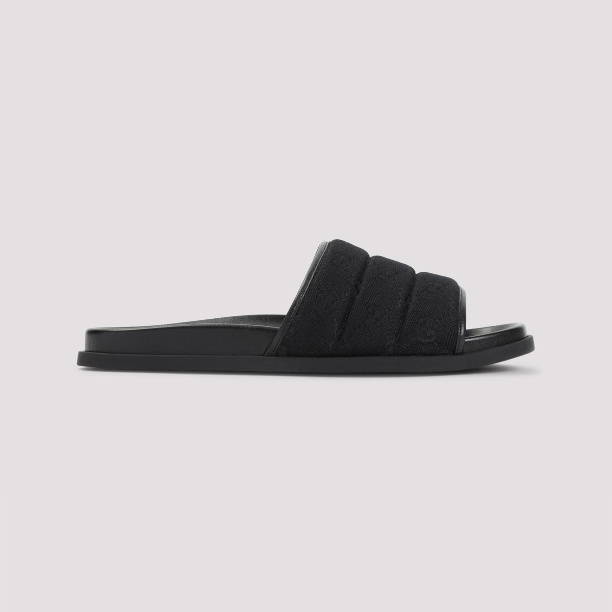 GUCCI Leather Sandals Men’s Black Slides