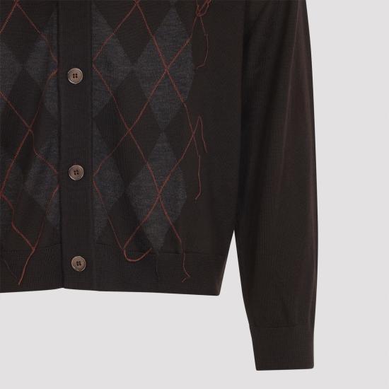 OUR LEGACY Wool Knit Cardigan for Men M4253EP PUB ARGYLE DOM