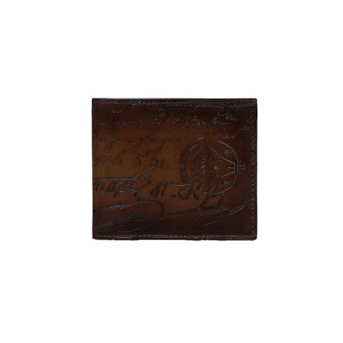 berluti Makore Scritto Leather Bifold Wallet MAKORE NEO JOUR V2