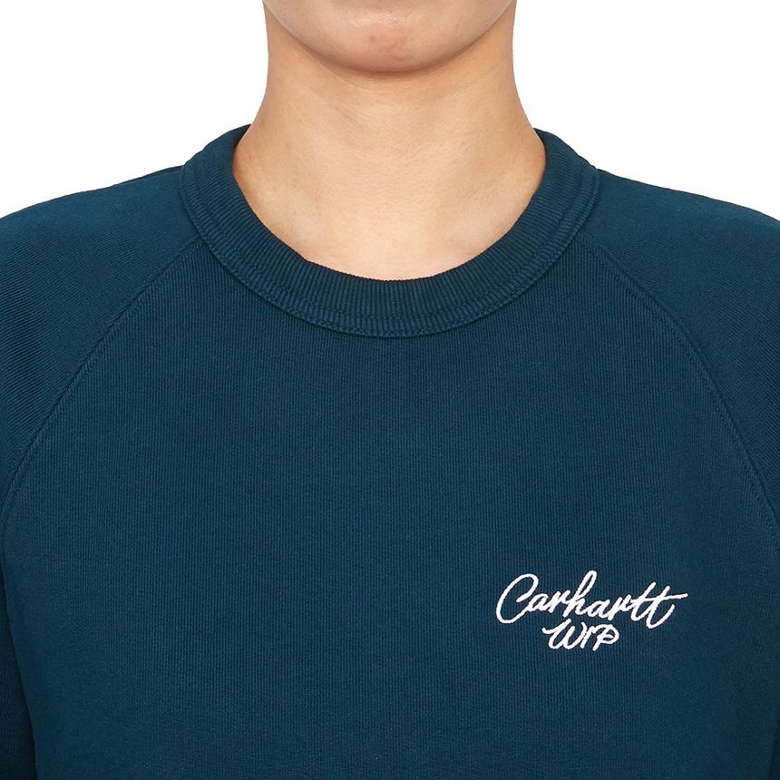 Carhartt Women’s Fleece-Lined Signature Crewneck Sweatshirt I034030 2N3XX