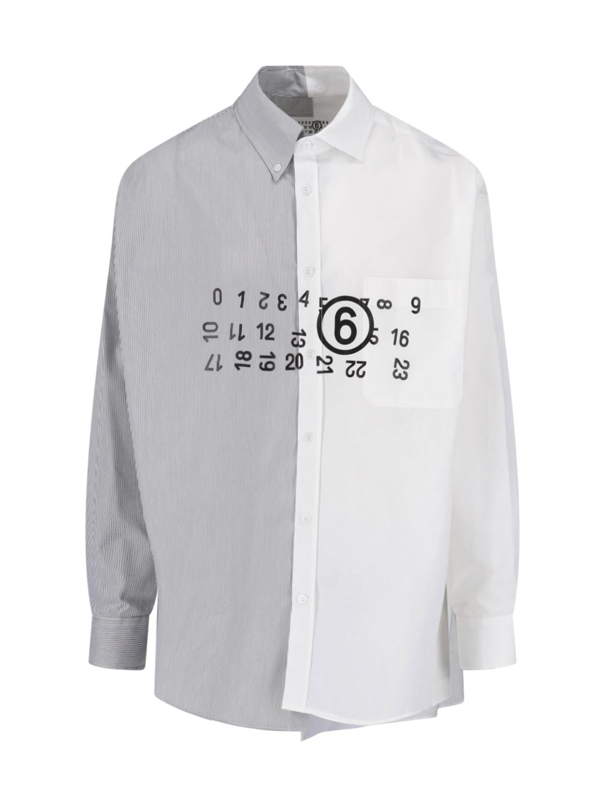 Maison Margiela Long Sleeve Button-Up Shirt Men’s Cotton Blend White