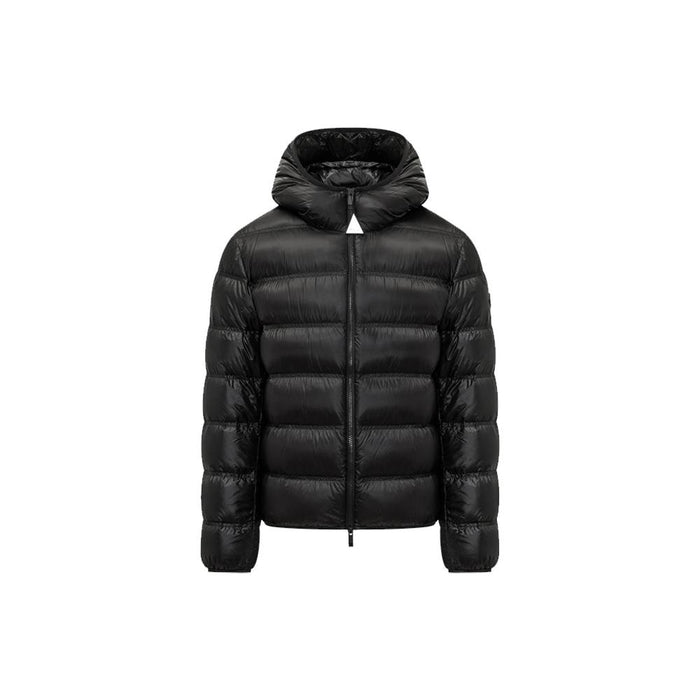 Moncler Black Hooded Down Jacket with Logo Patch 1A00109 595B1 999
