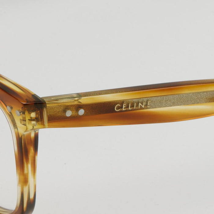 CELINE Light Havana Square Acetate Eyeglass Frames Unisex CL50020I 056