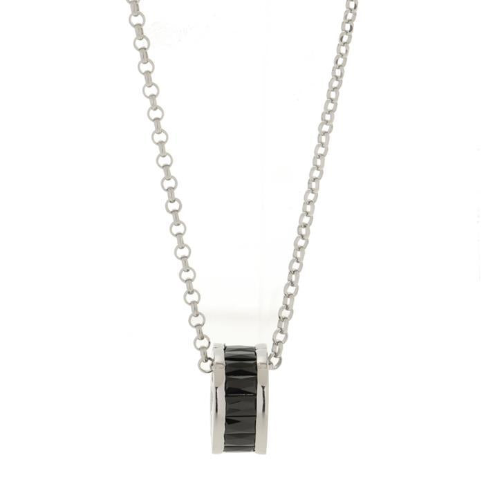 GUCCI Interlocking Crystal Pendant Necklace