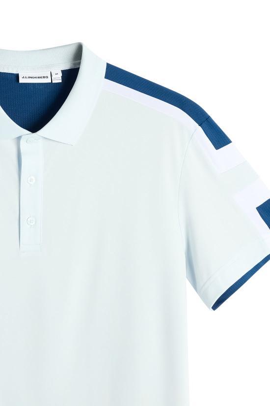 J LINDEBERG Men's Polo Shirt GMJT16383 O611 SKYWRITING DOM