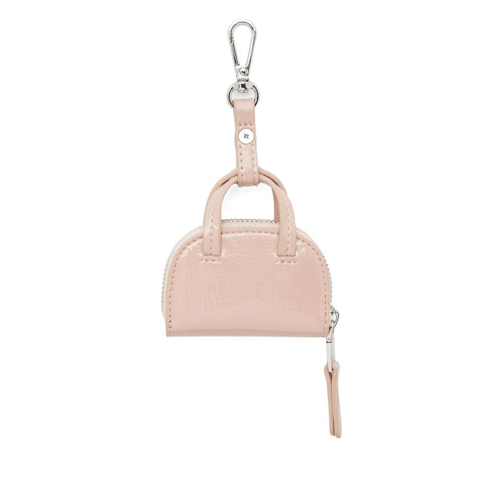 DIESEL Blue Silver-Tone Logo Keyring Keychain Accessory