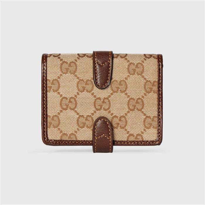 GUCCI Jackie Medium Leather Bifold Wallet Brown Women’s