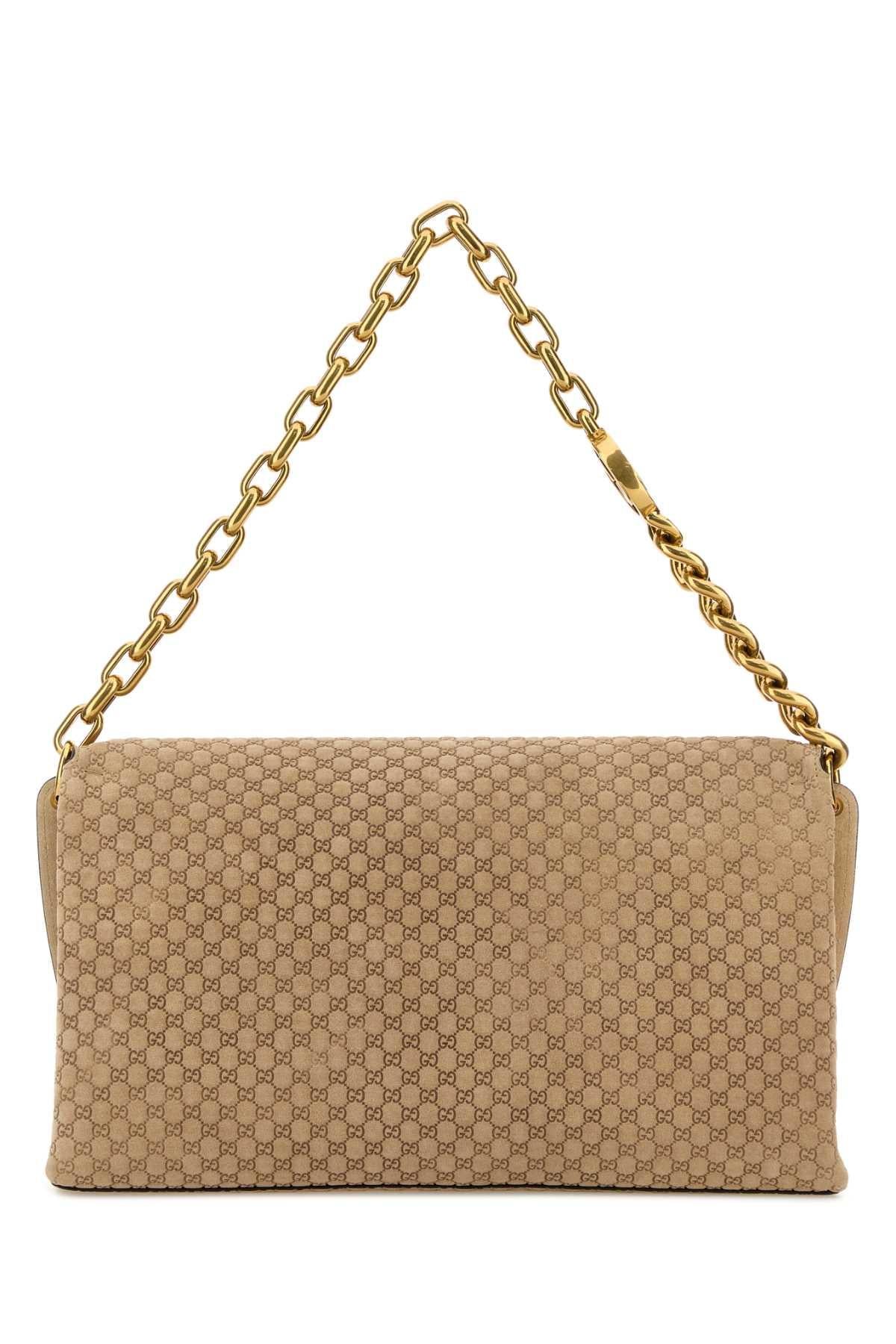 GUCCI Leather Shoulder Bag Ivory SS26