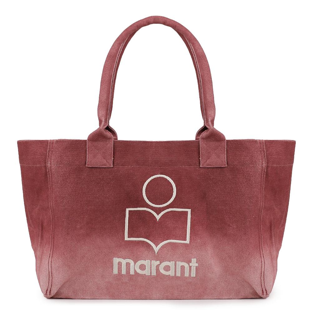Isabel Marant Yenky Zip Tote Bag Brown Leather