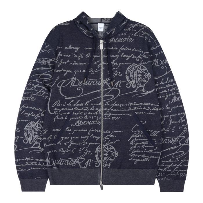 berluti Classic Scritto Zip-Up Hoodie R28KZL01001 28F