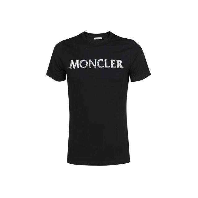 Moncler Logo Print Short Sleeve T-Shirt Black Women’s