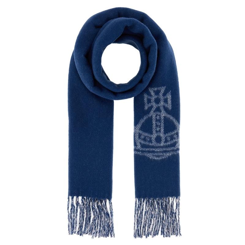 Vivienne Westwood Double Face Scarf Black Wool Muffler
