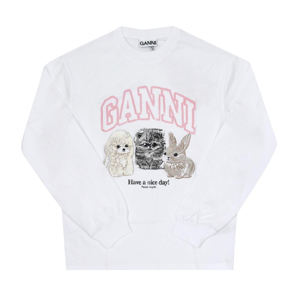 GANNI Women’s Long Sleeve T-Shirt T4275 151