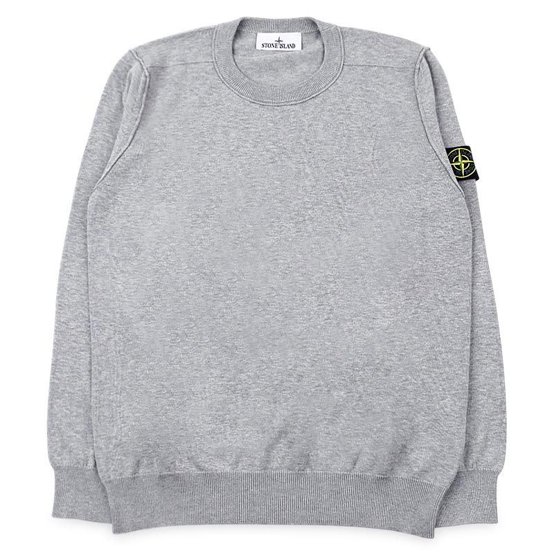 STONE ISLAND Men’s Knit Sweatshirt with Patch Logo Gray