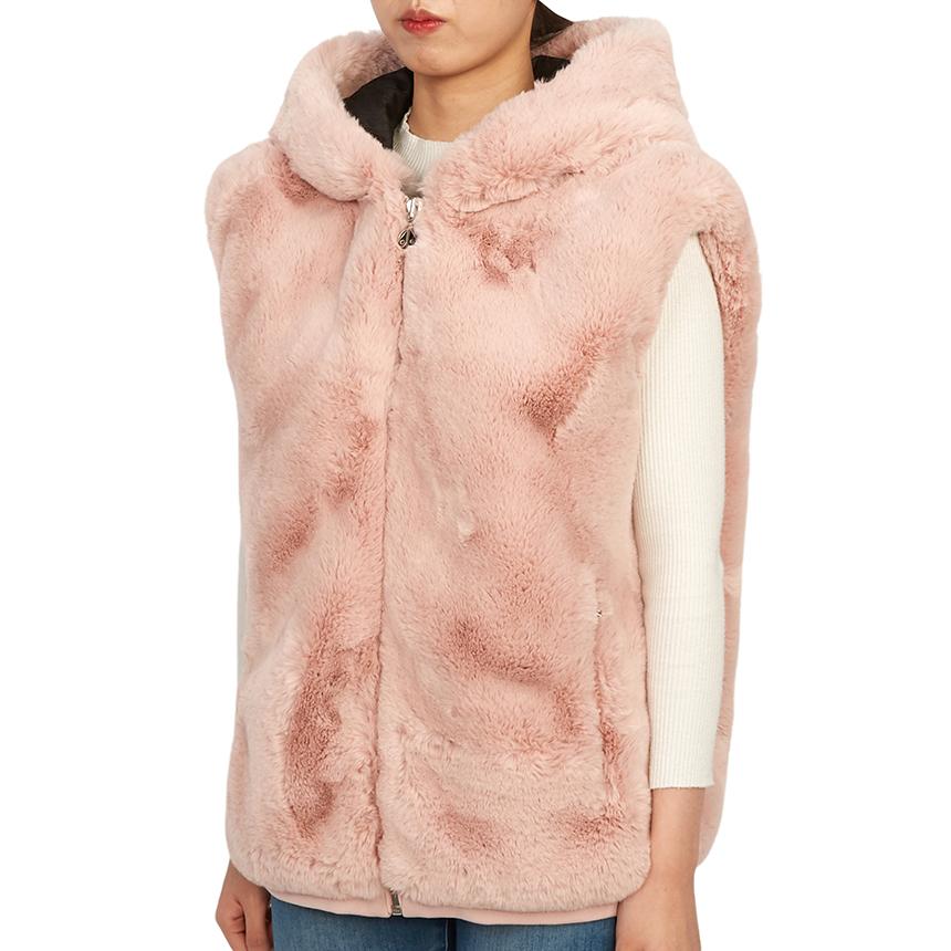 Moose Knuckles Women’s Hooded Fur Vest Black