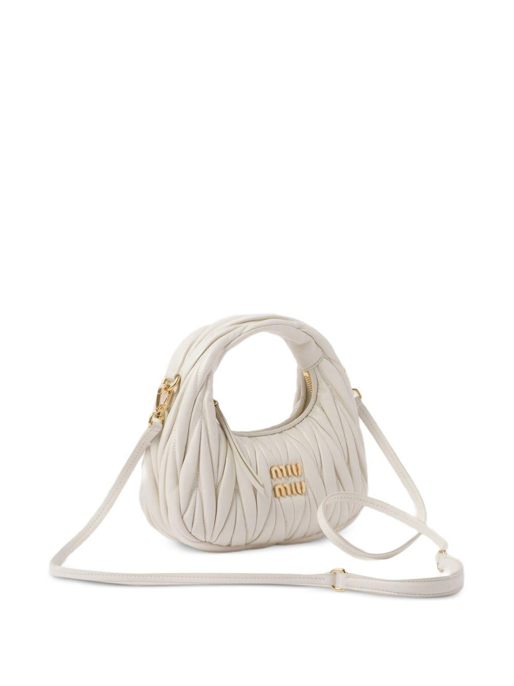 Miu Miu Black Matelassé Leather Clutch Bag