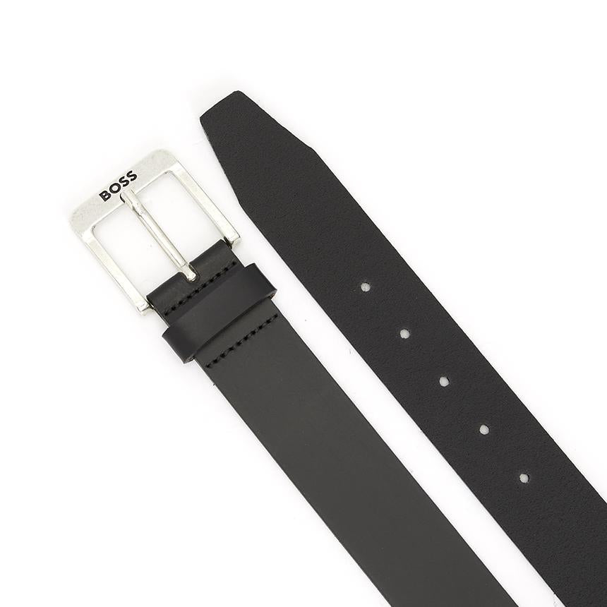 HUGO BOSS Men's Leather Belt Black