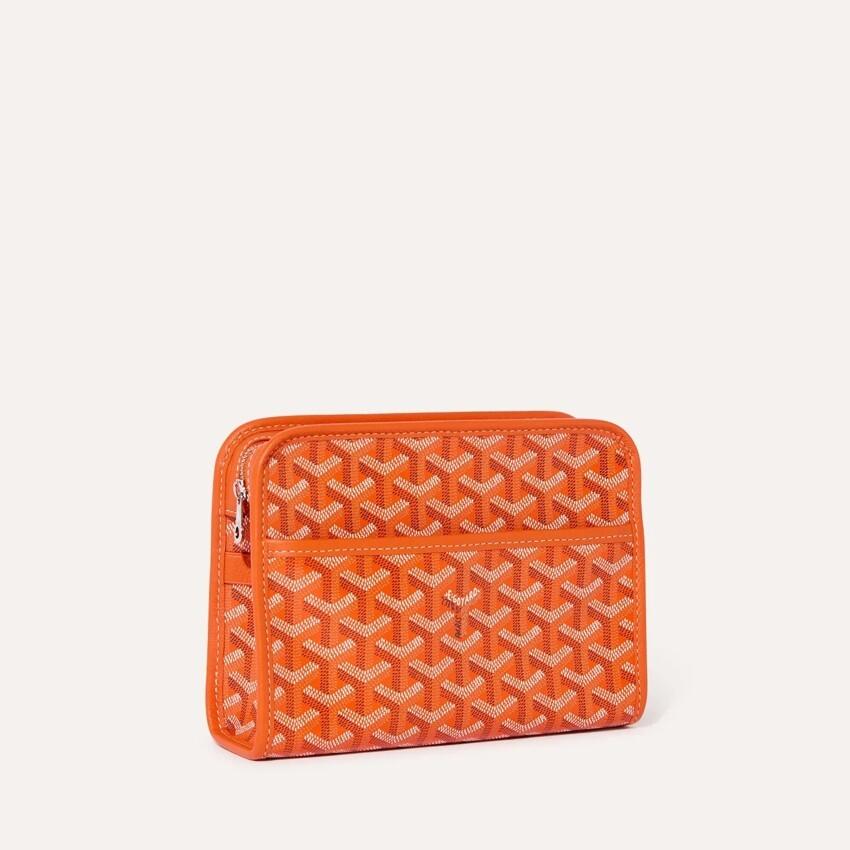 GOYARD Orange Jouvence PM Leather Clutch JOUVENPMLTY07 CL07 P