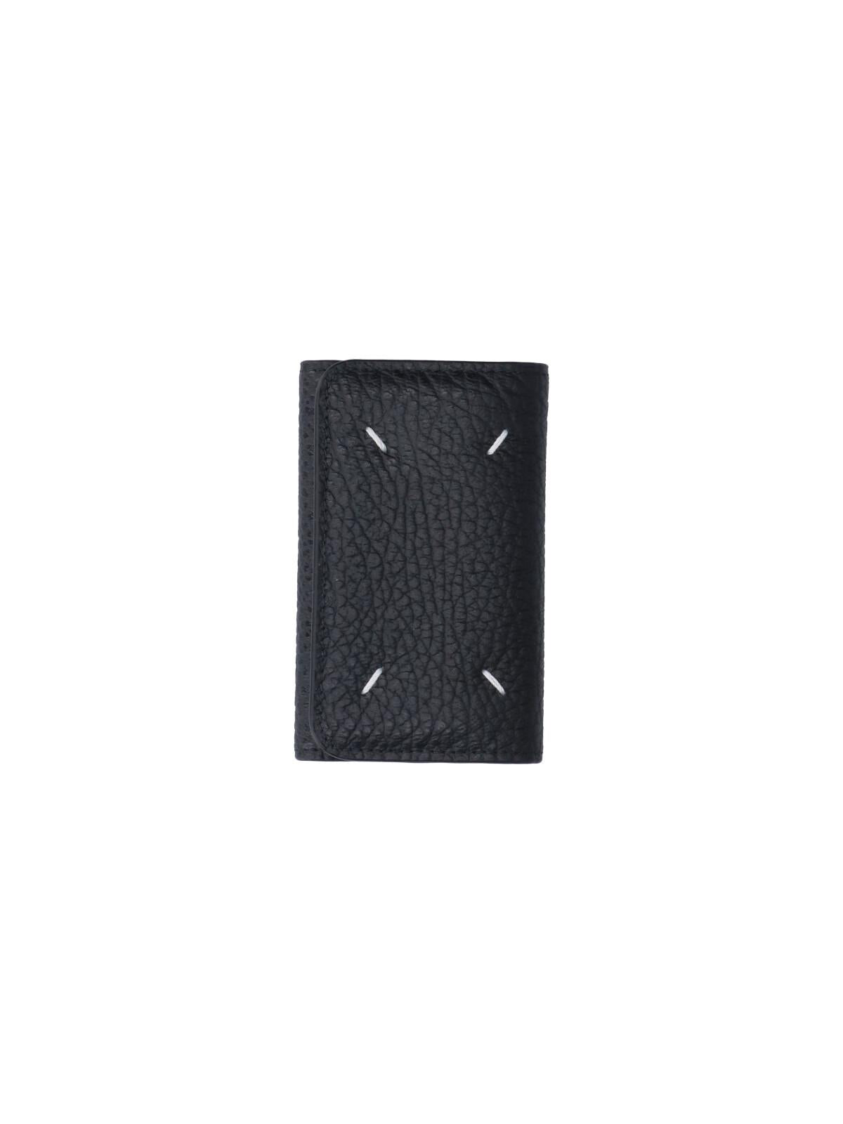 Maison Margiela Black Leather Key Case Wallet Keyring