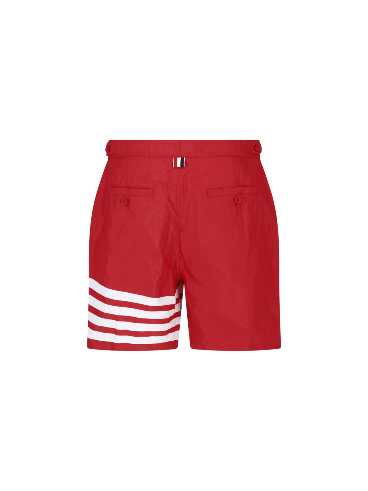 THOM BROWNE Navy Swim Shorts