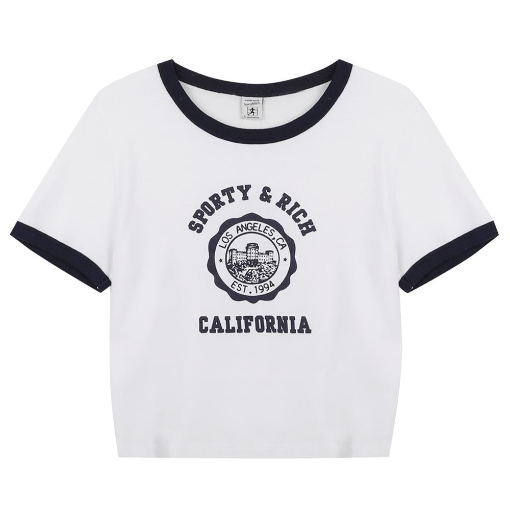 SPORTY&RICH California Emblem T-Shirt White Women’s TO073710 509WH50